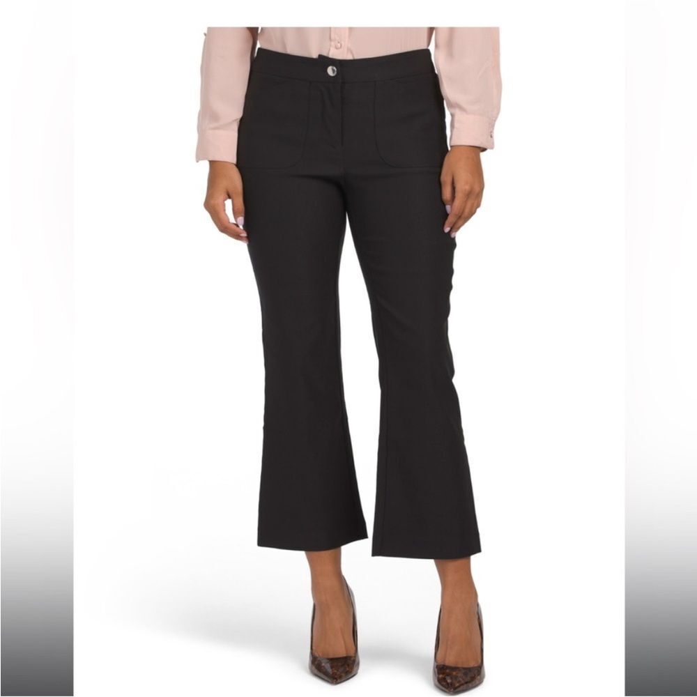 Nanette Nanette Lepore | Women’s Black Crop Flare Casual Dress Pants 12 14